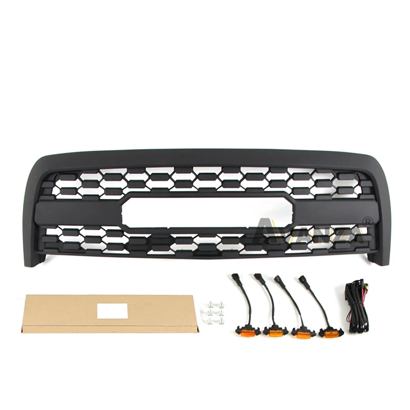 Grill front bumper grille modification accessories Racing grill with LED lights For Toyota TUNDRA 2003 2004 2005 2006