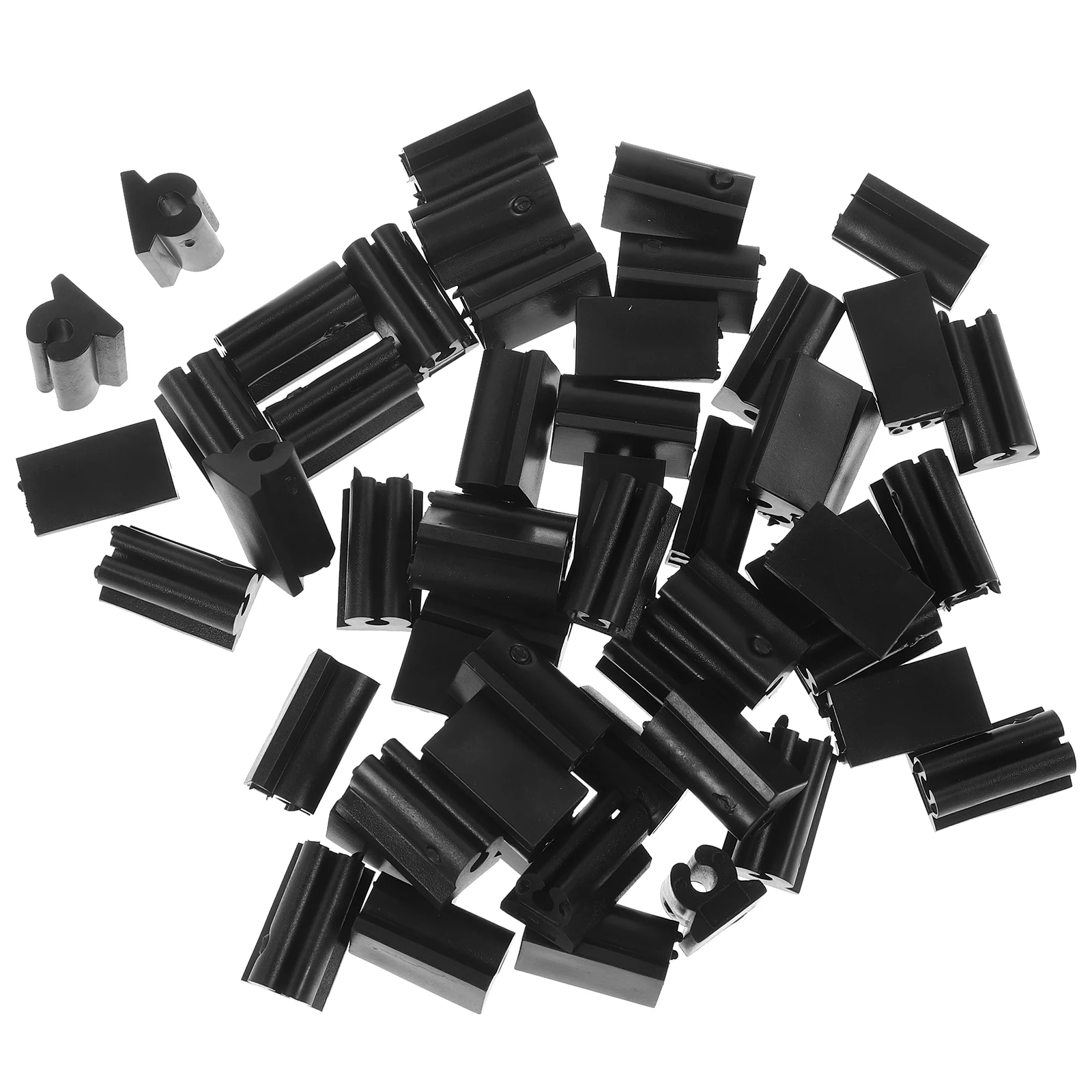 

50pcs U-shaped Chair Leg Protectors 3-4mm Black Non-slip Floor Mats Furniture Pads Scratch Proof Stabilizer Caps