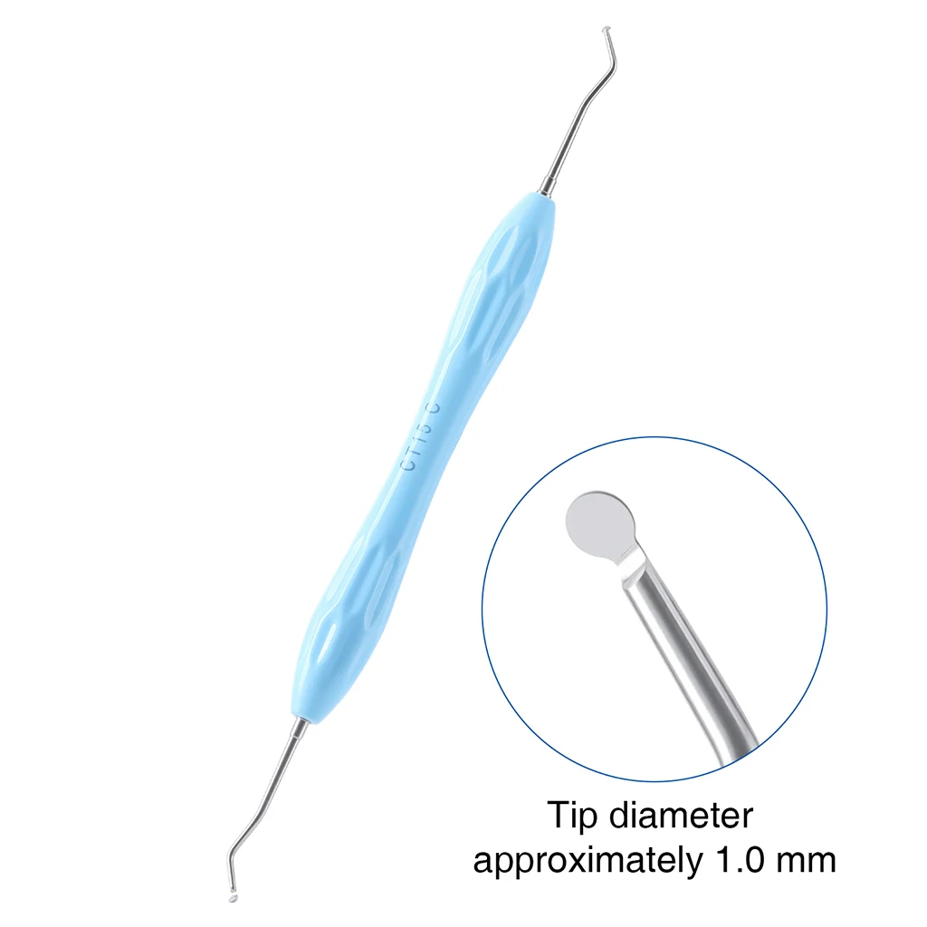 AZDENT Dental-Aushebelspatel CT-15 1,0/1,5/2,0mm Restaurativer Aushebelspatel mit Doppelenden Zahnarztwerkzeuge Autoklavierbar – Detail 4