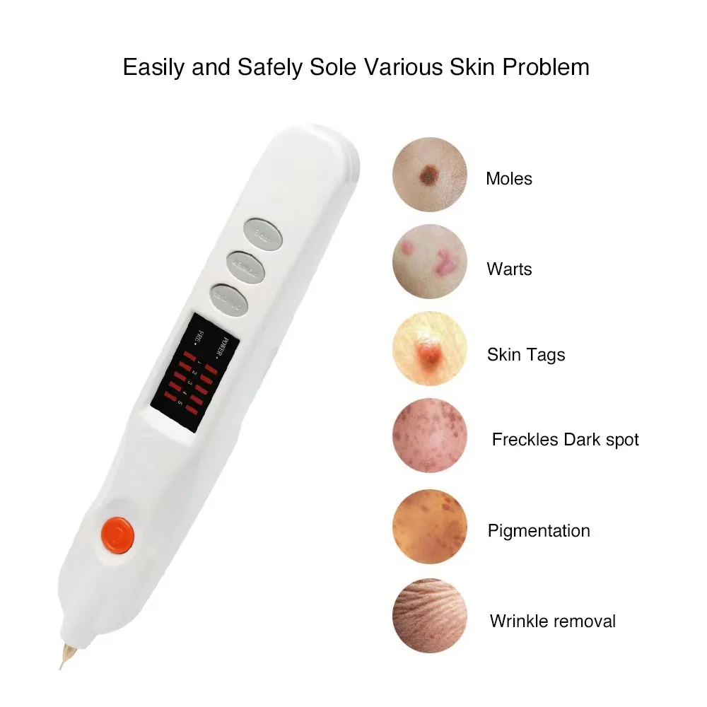 Electric Plasma Pen Skin Mole Removal Freckle Machine Facial Wart Label Tattoo Removal Pen Blackhead Beauty Care Tool