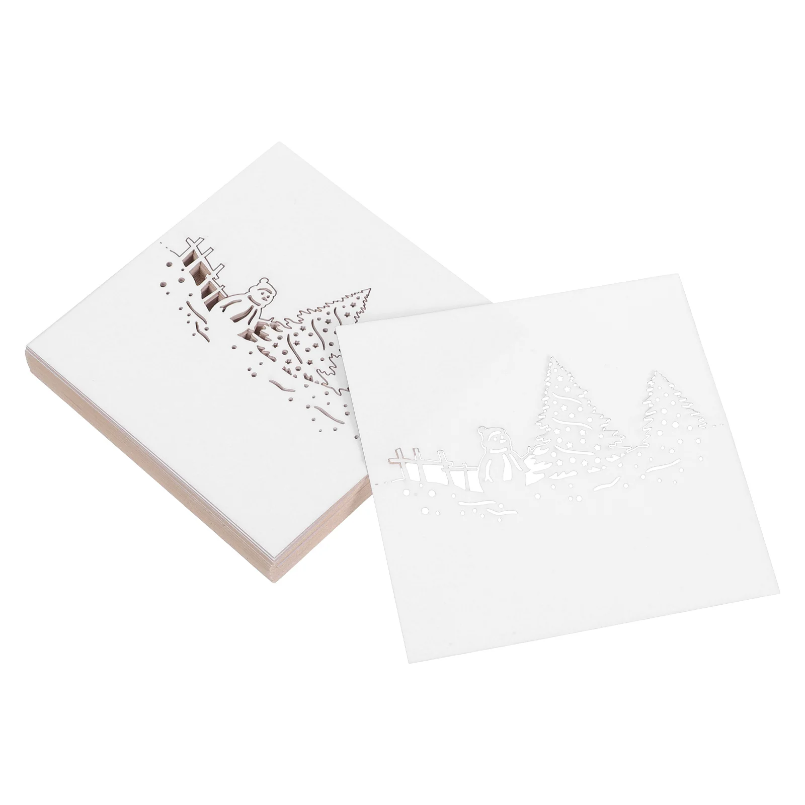 

50Pcs Snowman Christmas Table Place Cards White Cutout Style Reusable Name Cards for Holiday Dinner Party Banquet Seating