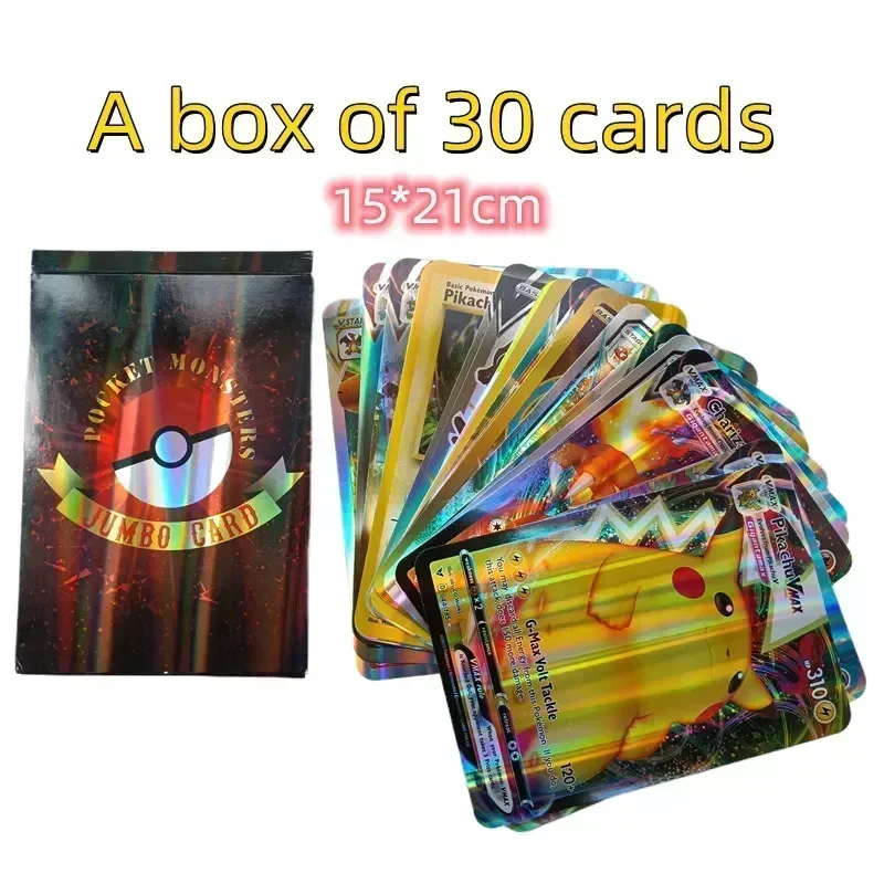 Pokemon Cards Oversized 12.5*17.5cm/15*21cm Shiny Vstar Vmax GX Charizard Arceus Anime Pikachu Kids Collection Birthday Gift