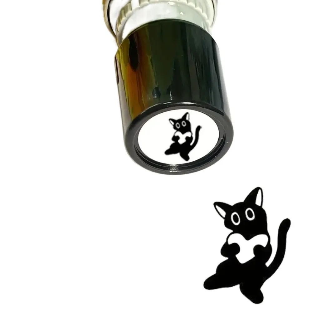 Lovely 11Styles Black Cat Stamp Cat Designs Animal Shape Kitten Stamp Plastic Clean Imprints Cartoon Stamps Journal Decoration