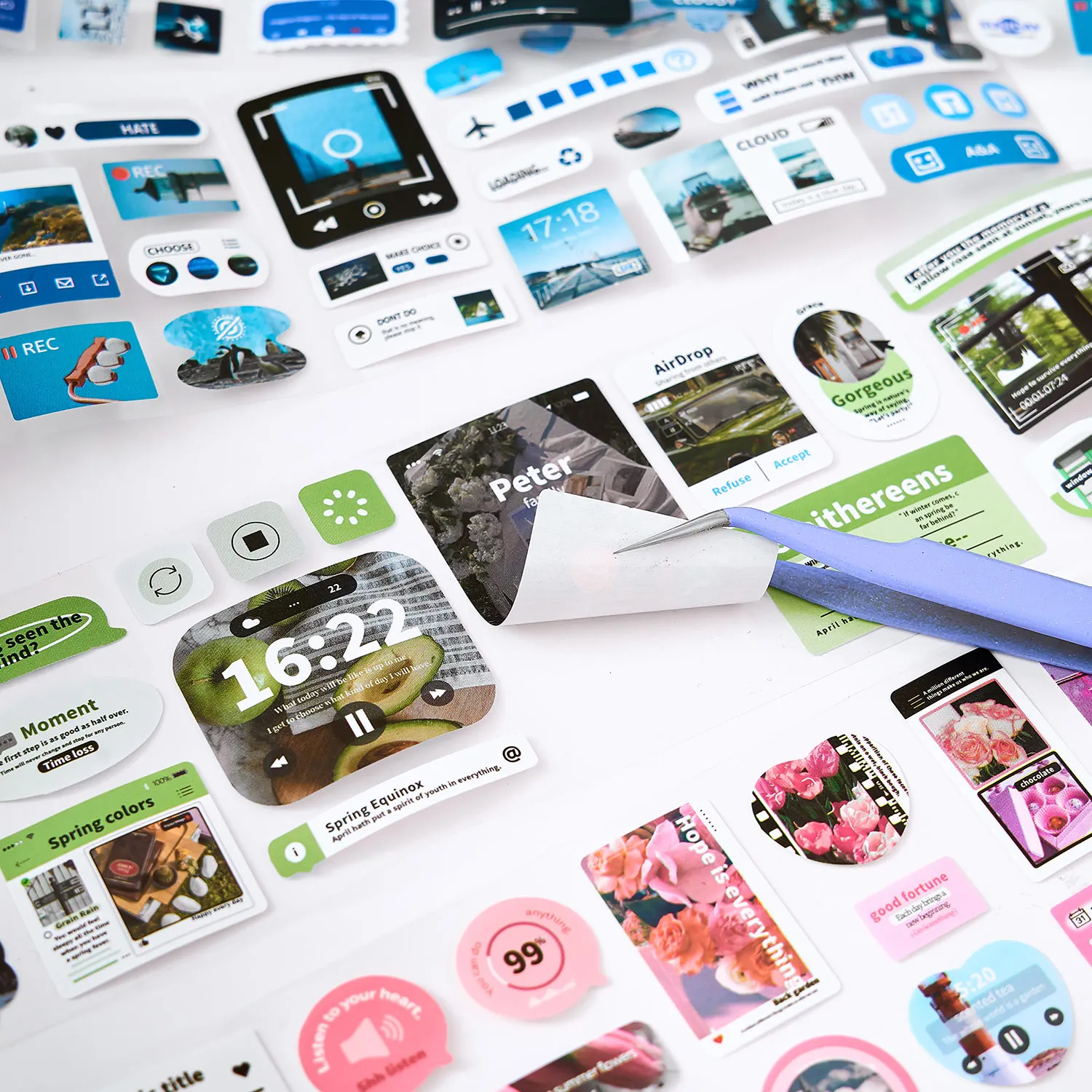 

Mist Island Late Song Series Waste Tape Korean Ins Casual Basic Handbook DIY Material Sticker