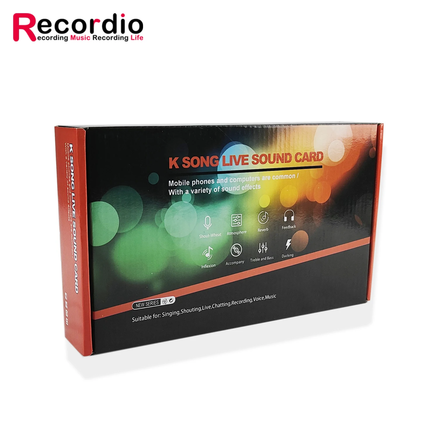 Placa de som de piano GAX-S10 novo design gravação de alta qualidade conexão profissional celular e computador transmissão ao vivo