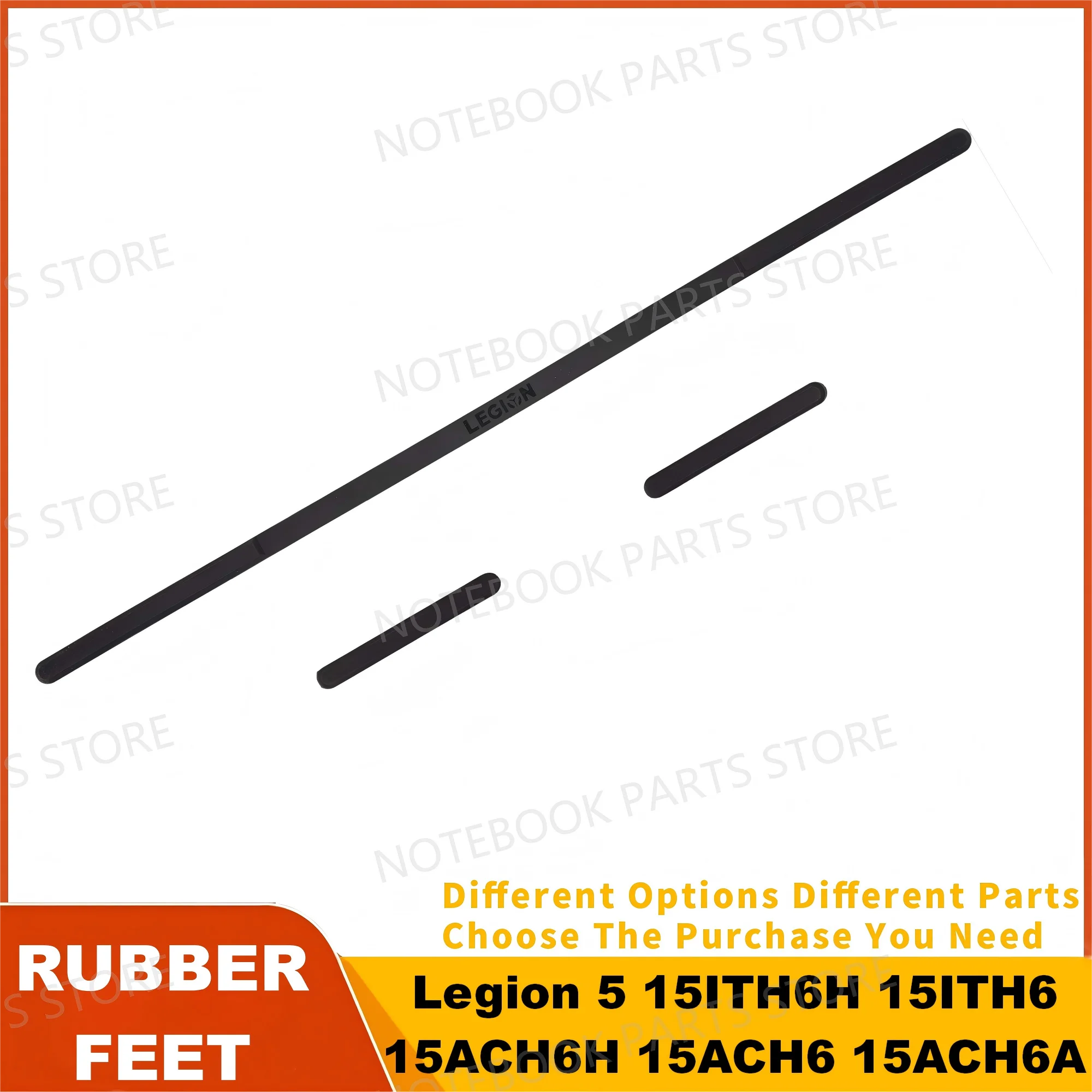 RUBBER FEET For Legion 5 15ITH6H 15ITH6 15ACH6H 15ACH6 15ACH6A BLACK PLASTIC RUBBER HY560 Y7000P/y7000 2021