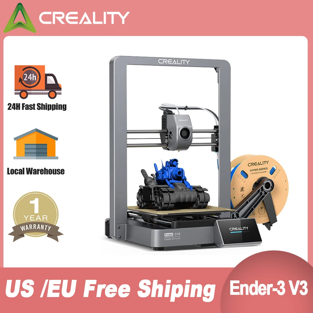 New Creality Ender-3 V3 Speedy 600mm/s CoreXZ 3D Printer Dual-Gear Direct Extruder  Auto Leveling with G-Sensor 3D Printer