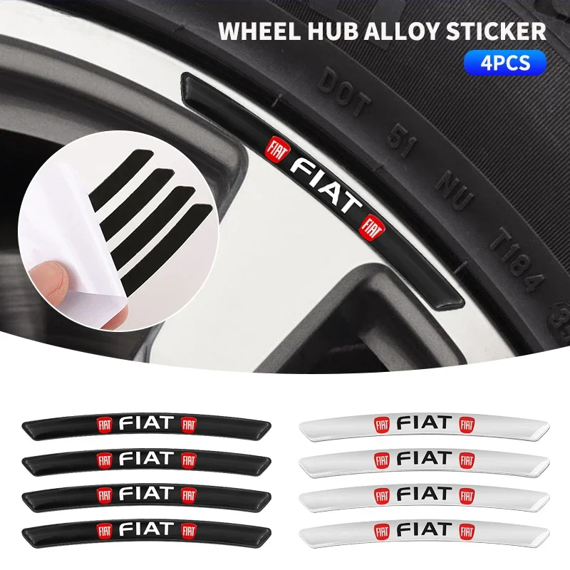4PCS Car Logo Aluminum Stickers Auto Wheel Hub Decoration For Fiat Suzuki Kia Chevrolet Seat MINI Alfa Romeo Honda Jaguar Ford