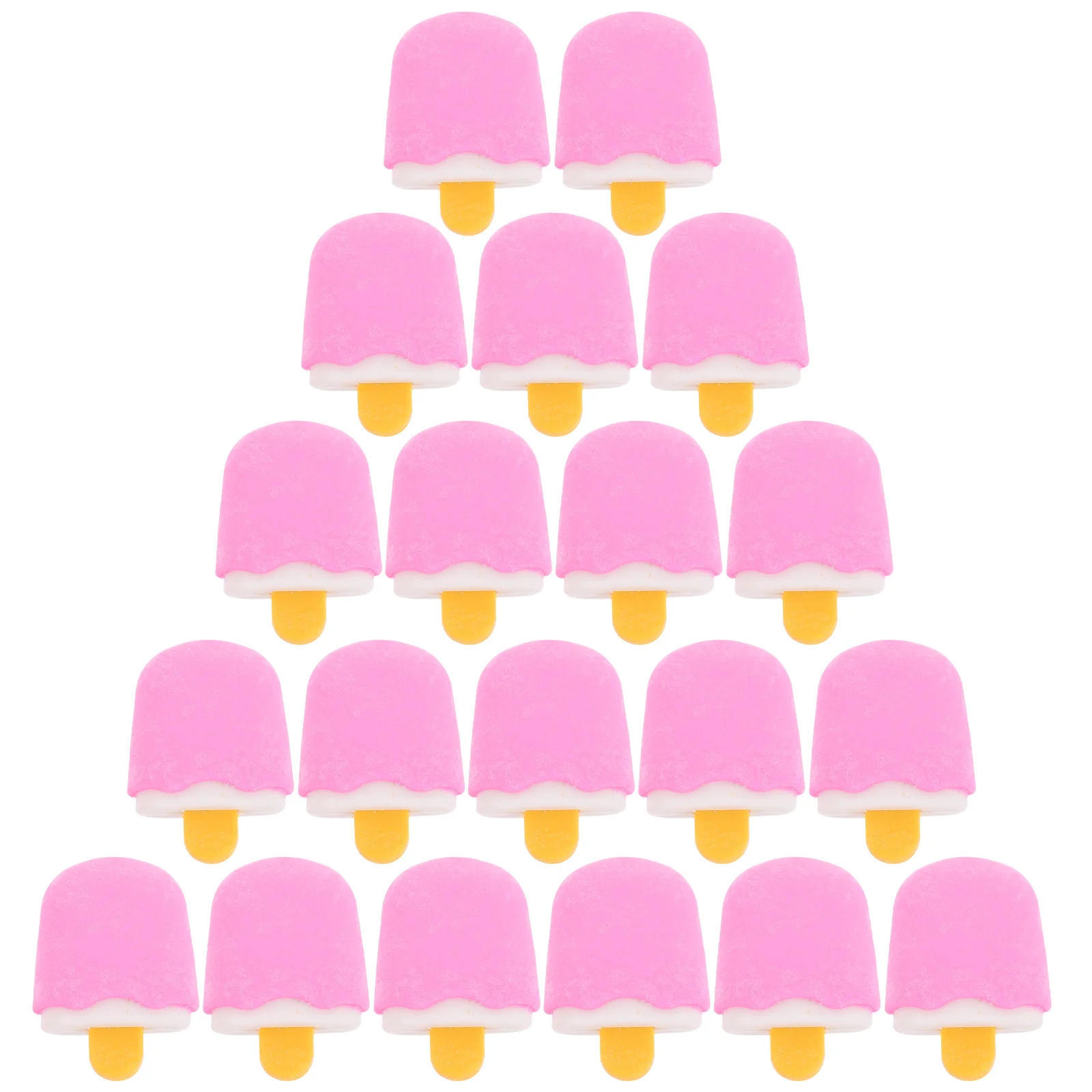 

20pcs Ice Cream Erasers Cute Pencil Erasers Mini Portable Eraser For Drawing Cartoon Delicate Stationery Supply Smooth