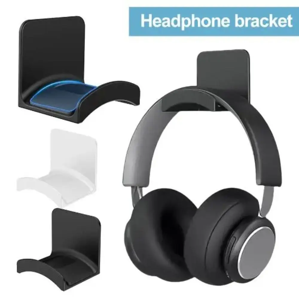 10pcs Punch-free Headphone Bracket Adhesive Universal Headphone Stand Wall Mounted Multifunctional Headset Holder Home