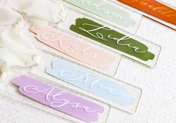 1pcs Custom Bookmark for book lover Reader gift page marker aesthetic gifts Personalized Print Acrylic Bookmark Wedding Gift Tag