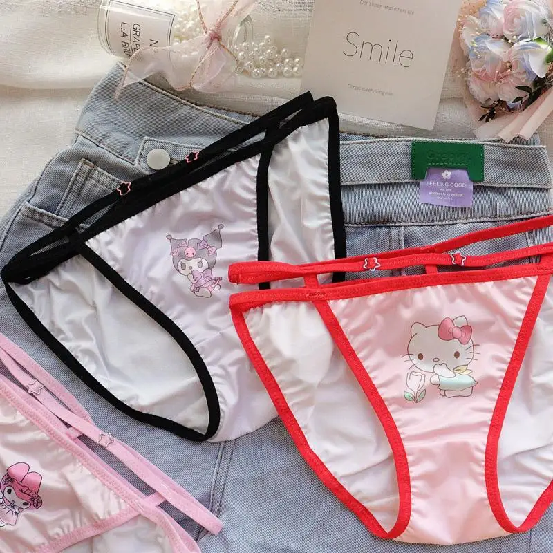 

Melody Kuromi Hellokitty Sanrio Kawaii Anime Sweet Cute Cartoon Girl Heart Underwear Lovely Sexy Cotton Brief Christmas Gift Toy