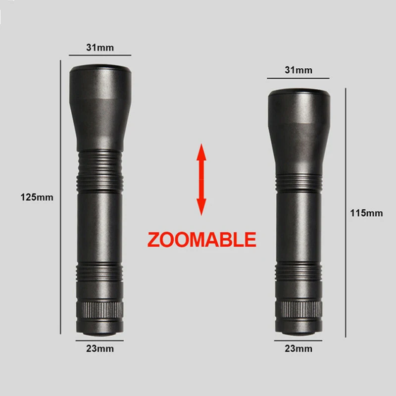 LED UV flashlight UV telescopic zoom flashlight Fluorescent detection UV detection flashlight Optical zoom 3W power F2