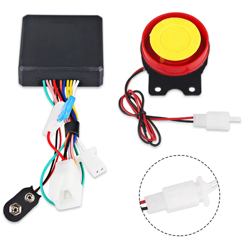 12V Motorcycle Alarm Moto Anti-theft Horn Scooter Security Alarm System Remote Control Engine Start Keyless Entry Anti-line Cut