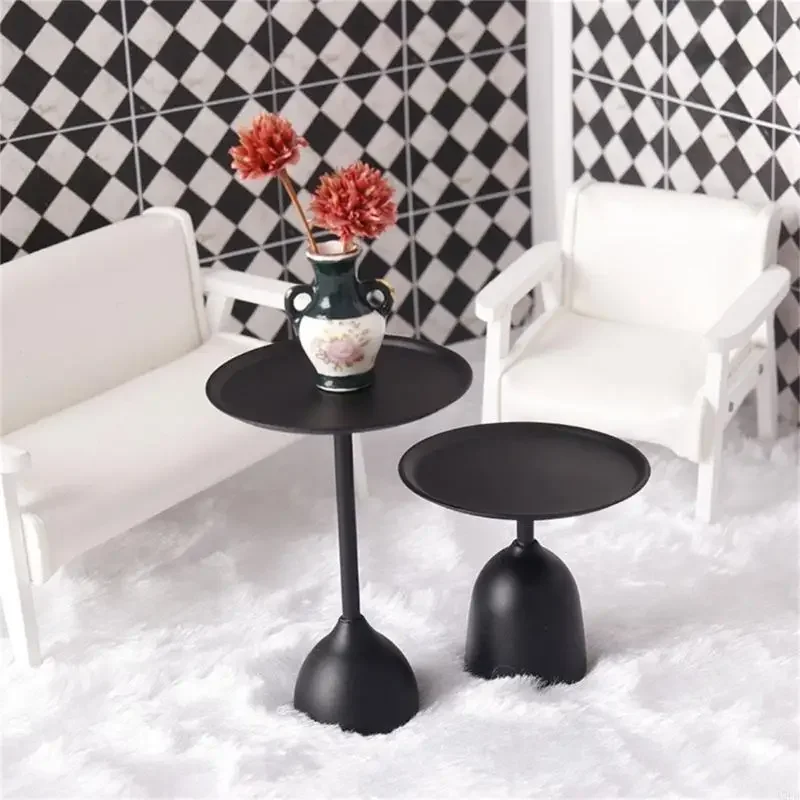 auxiliar moderna, modelo hierro, muebles en miniatura para casas muñecas 1/12, modelo artesanal, accesorios