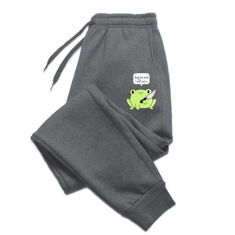 

Bug Me And I Will Eat You Drawstring Pockets Men Sweatpant Hip Hop Street Trousers Casual Versatile Pocket Fashion Pants Male