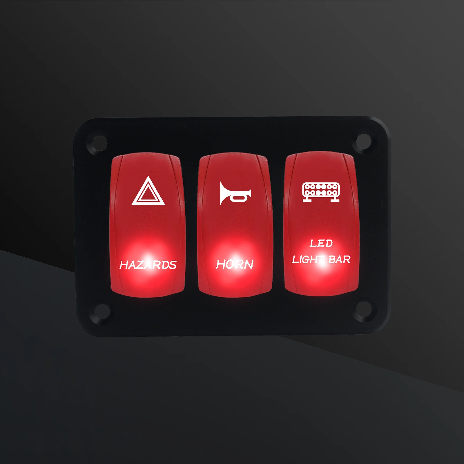 12 فولت 20A ادفع لبدء زر مؤقت أبيض Led الروك التبديل (ON)-OFF تبديل التبديل لسيارة شاحنة قارب ATV UTV دراجة نارية RZR #6