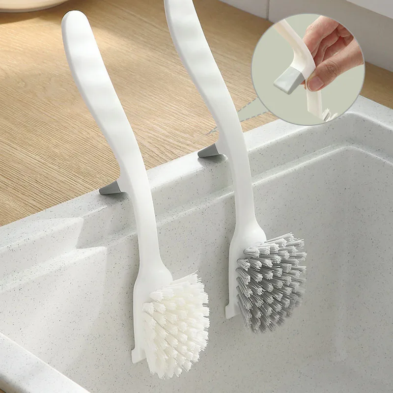 Kitchen Long Handle Descaling and Oil Cleaning Brush for Washing Dishes and Pots To Remove Dirt Without Damaging The Pot