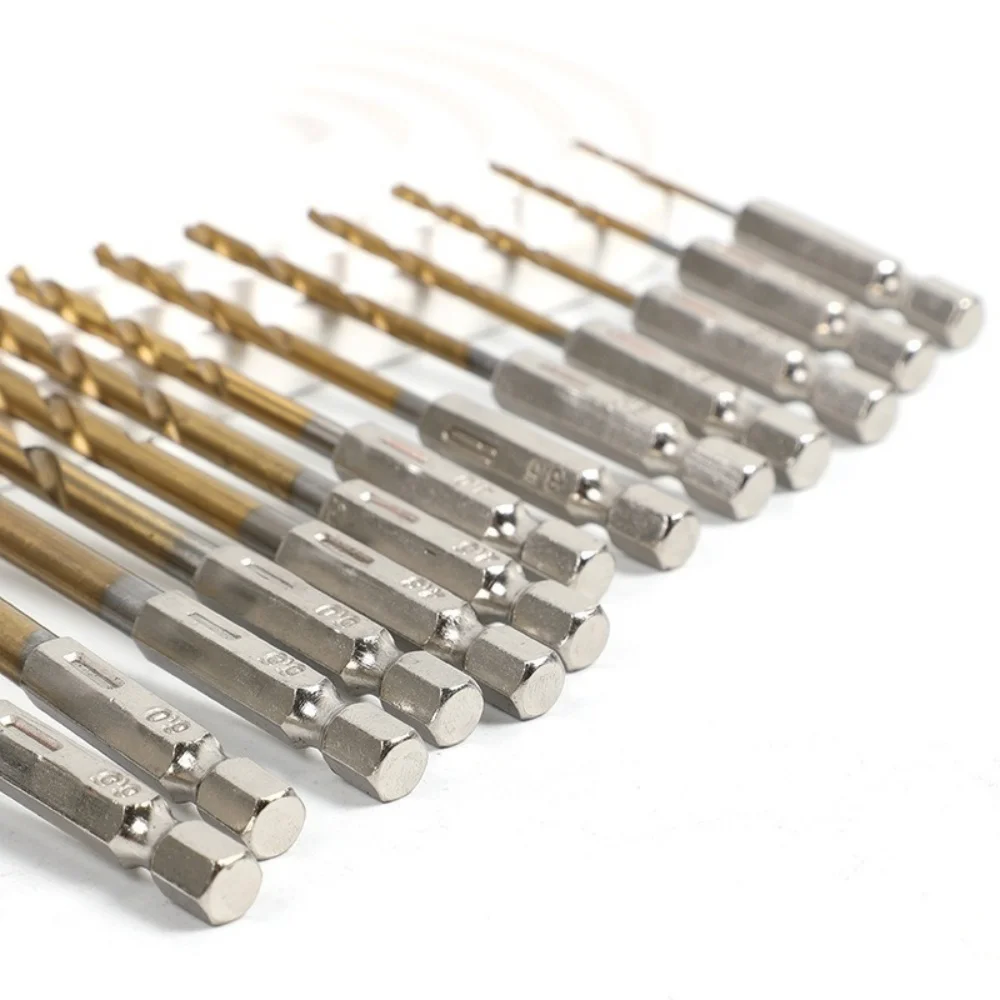 

13Pcs Hexagonal Handle Twists Drill Bits Set Electric Drill Screwdriver Drilling Tools 1.5-6.5mm Drilling Reaming Drill DIY Tool