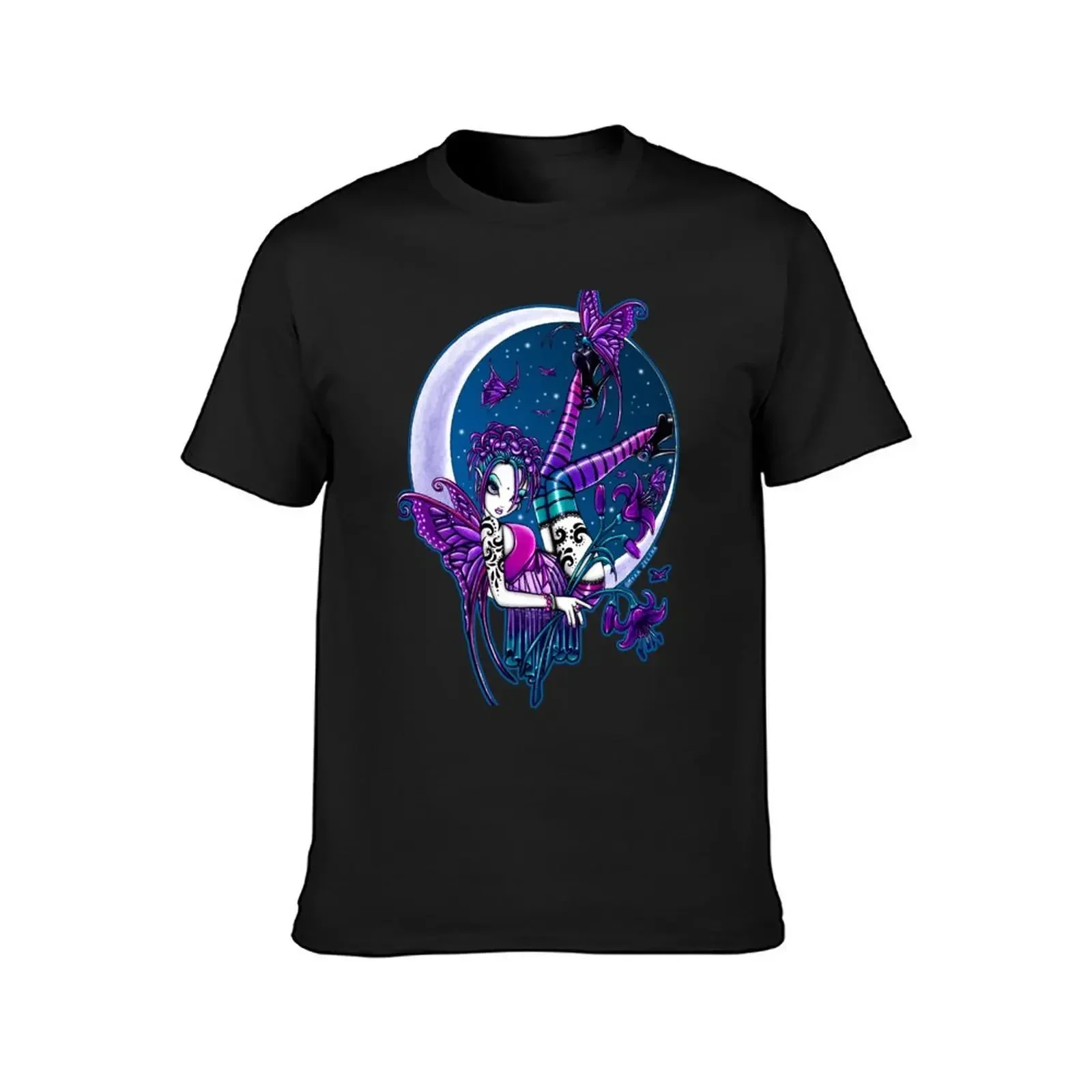 Paige Crescent Moon Stary Night Butterfly Celestial Fairy T-Shirt new edition hippie clothes summer tops mens workout shirts