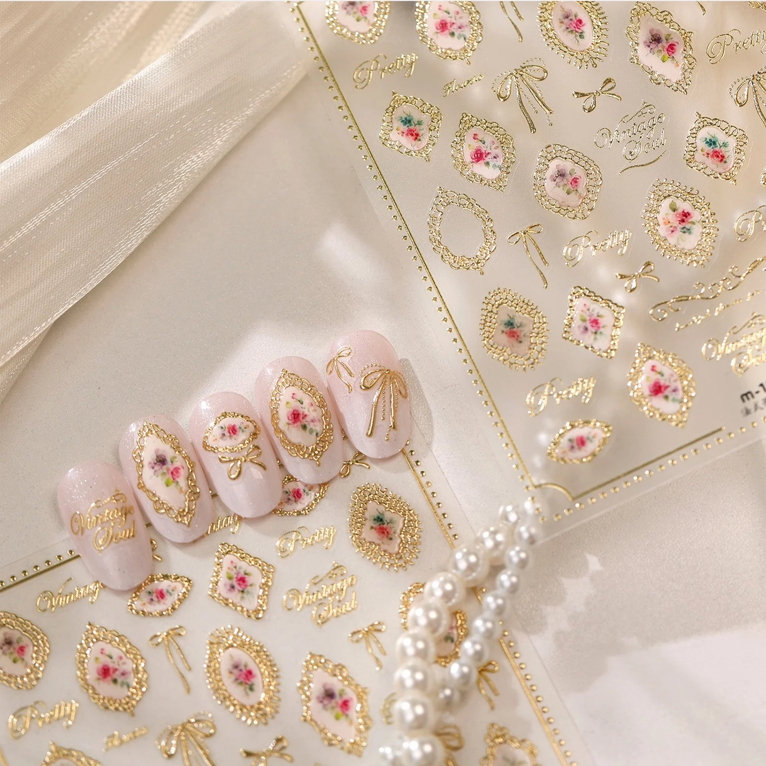 Роскошные наклейки для ногтей  – обзор и цена Nail Art Rose Gold