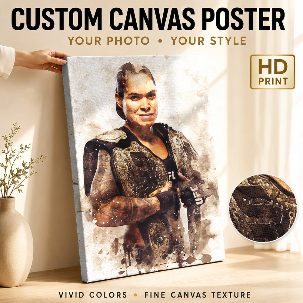 AMANDA NUNES Canvas Print Poster Custom Modern Aesthetic Wall Art for Living Room Bedroom Decor Collectible Ready to Hang Gift