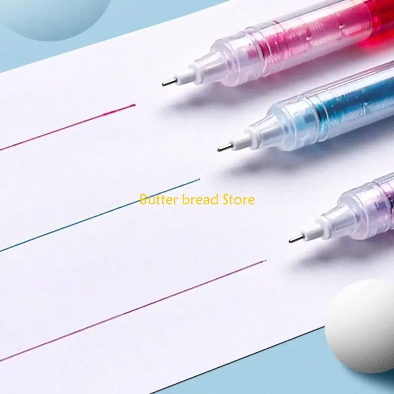 

W89C 6 шт./упак. 0,5 мм ручки с тонким наконечником гелевые жидкие чернила шариковые ручки для офиса