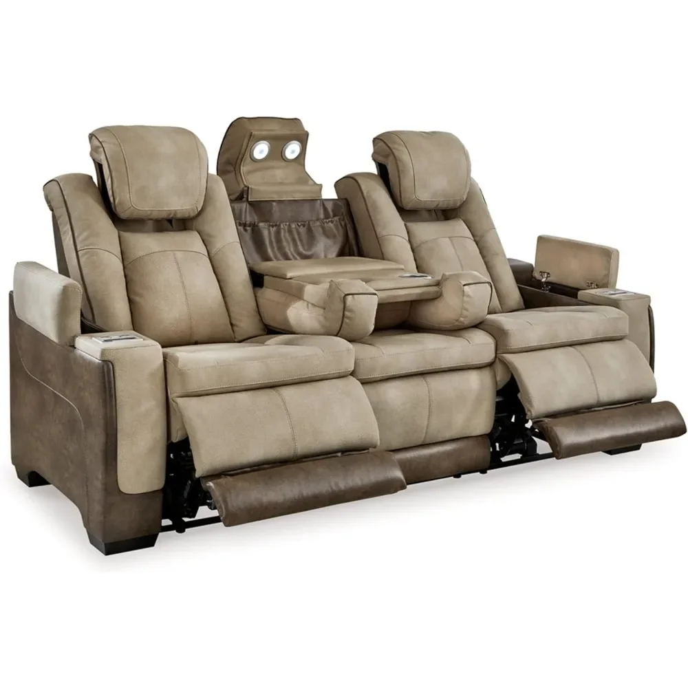 

Next Generation DuraPella Power Reclining Sofa with Adjustable Headrest, Sand