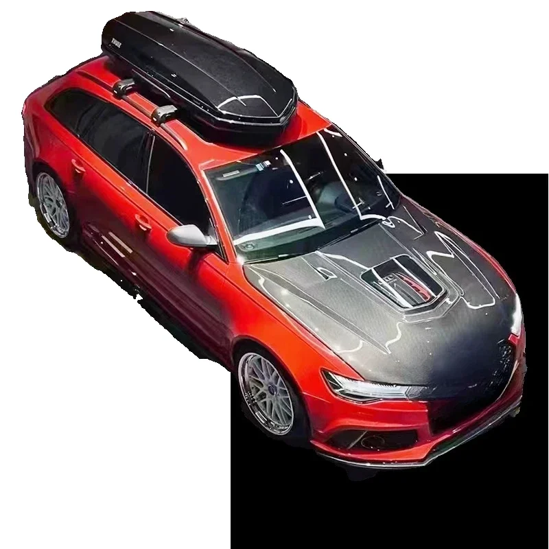 Suitable For 12-18 Audi A6S6RS6 Modified Carbon Fiber Transparent Hood A7 RS7 Engine Hood