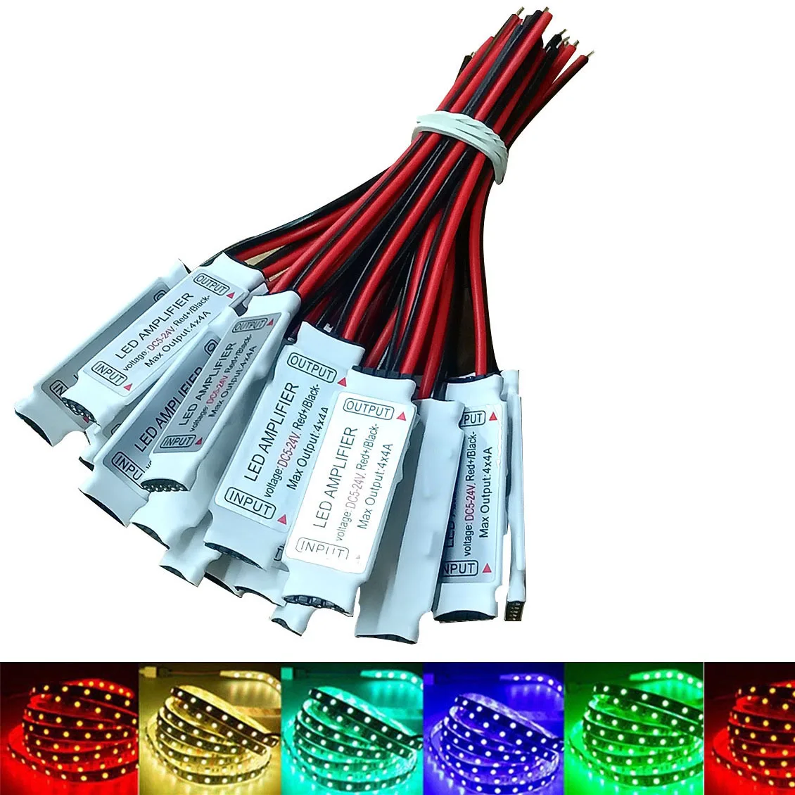 

Mini RGB/RGBW/RGBCCT Led Amplifier Controller Common Anode 3CH/4CH/5CH For SMD 3528 5050 5050RGBWW RGBCCT Led Strip Lighting