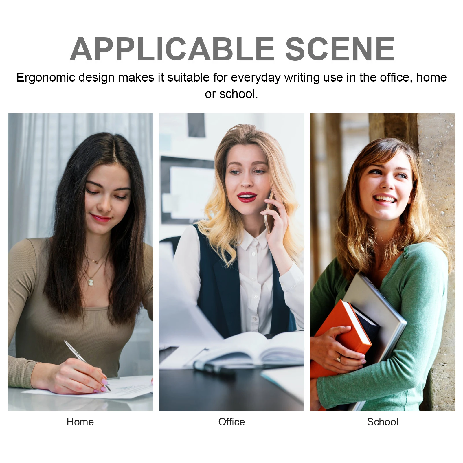 ปากกาลูกลื่นโลหะ 6 ชิ้น หมึกไหลลื่น โครงสร้างแข็งแรง ทนทาน เหมาะสำหรับนักเรียน ของขวัญรับปริญญา รางวัล ของตกแต่ง