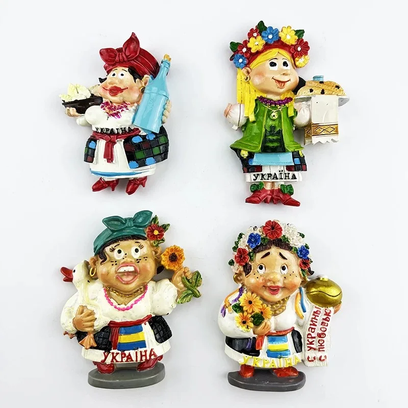Ukrainian Style Cultural Refrigerator Magnet Travel Souvenir Refrigerator Magnet Decorative Refrigerator Magnet