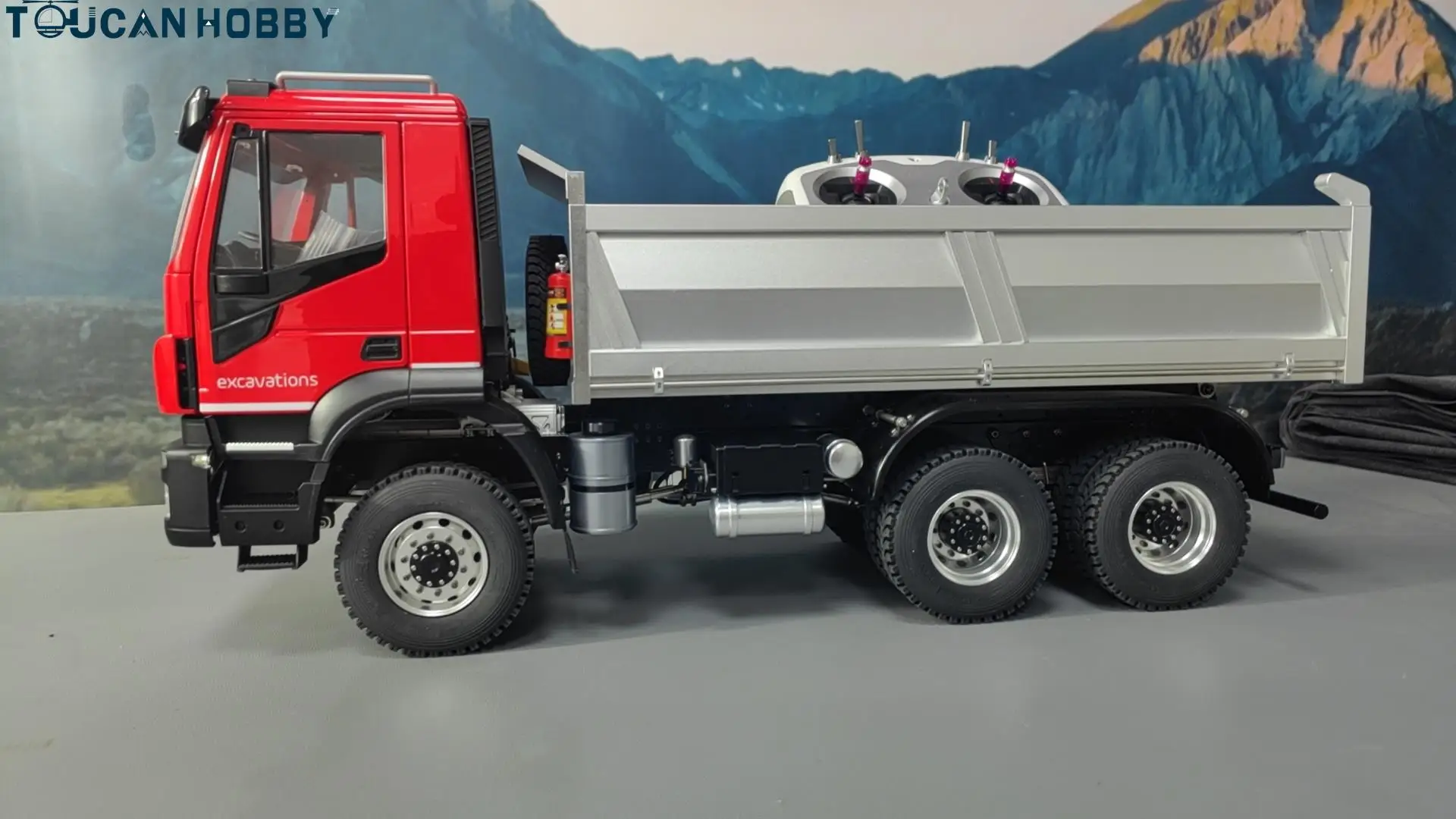 Zabawki Metal 6X6 1/14 RC Wywrotki hydrauliczne Zdalnie wywrotki Wywrotka Radio samochodowe Gotowe modele pojazdów Światło Dźwięk Prezenty dla