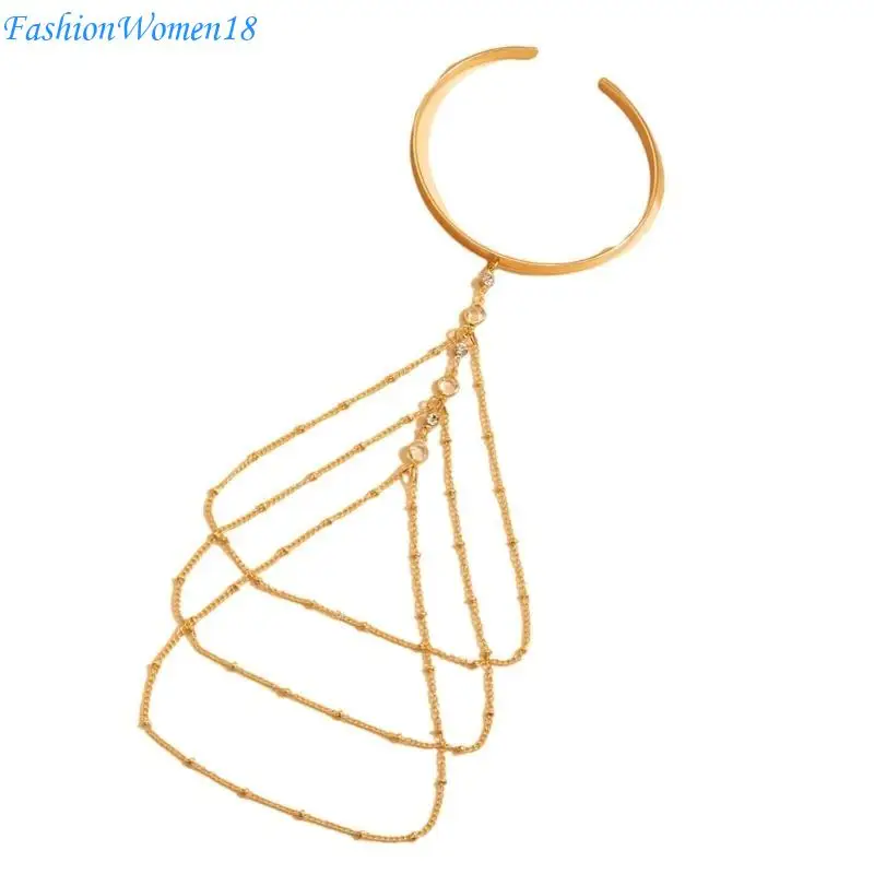 

Modern Tassels Bracelet Armlet Stretchy Belly Dance Arm Chain Handmade Armband 57BD
