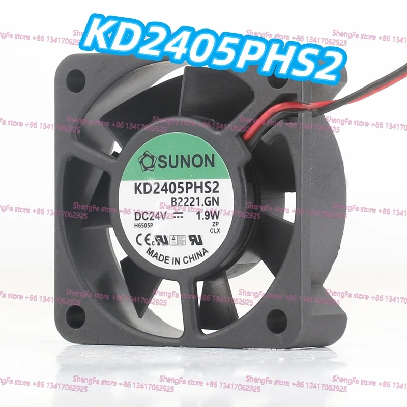 

Original brand new OEM Sunon KD2405PHS2 5015 50X50X15MM 5CM 24V 1.9W two-wire silent cooling fan