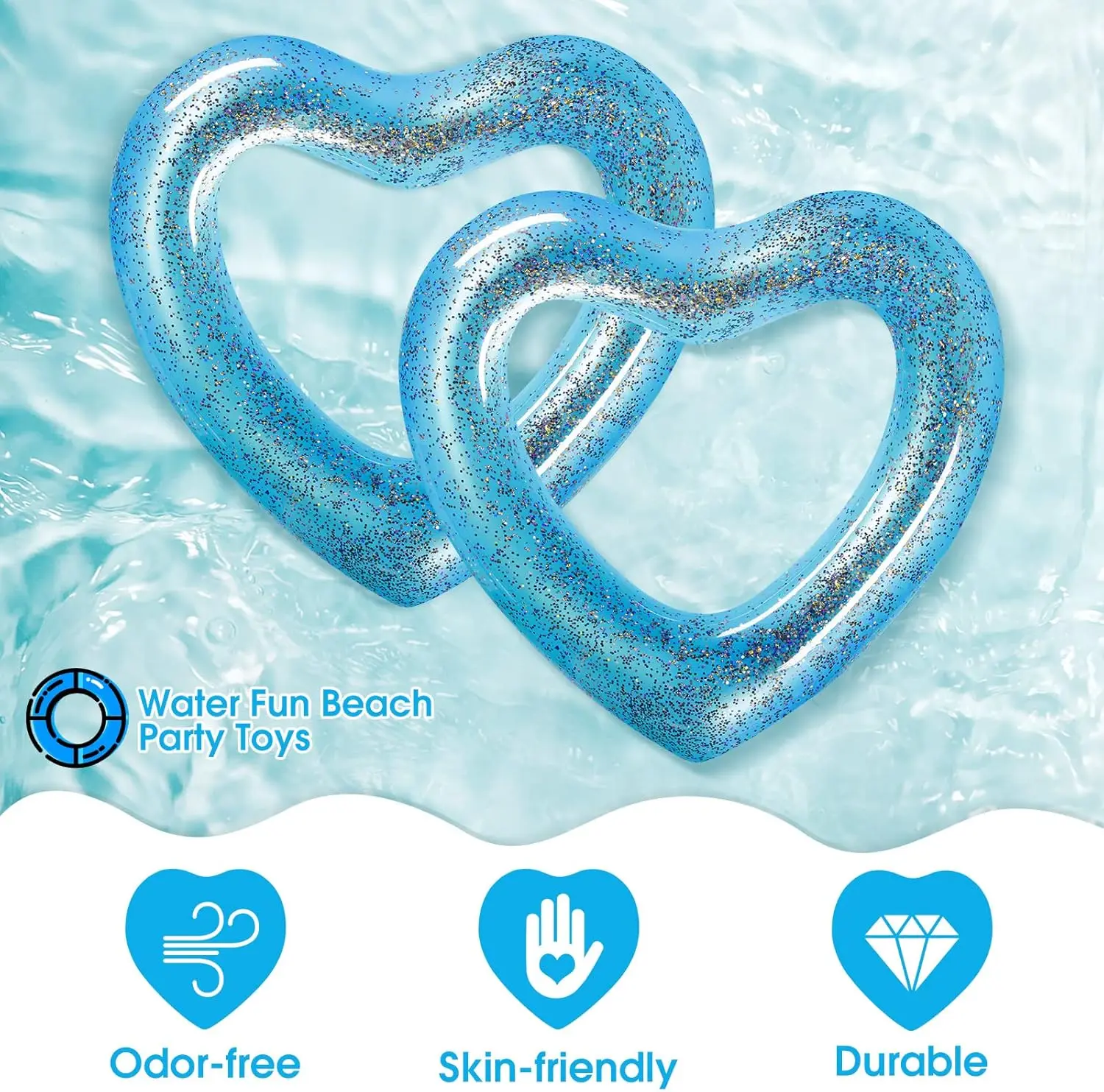 2 uds flotadores de piscina con forma de corazón anillos de natación inflables 47,3x39,4 pulgadas flotadores de despedida de soltera tubo de tumbonas de natación en forma de corazón para Adu