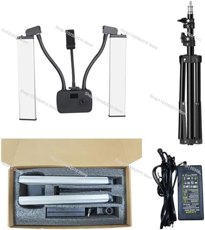 Foldable double arm filling light Internet celebrity live beauty mobile phone photo filling light live double tube photography