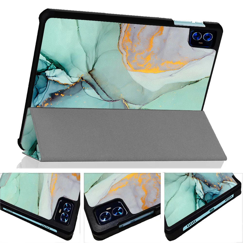 Case for Teclast M50/M50HD/M50Pro Tablet Light Weight Slim Tri-Fold Shockproof Magnetic Stand Leather Cover