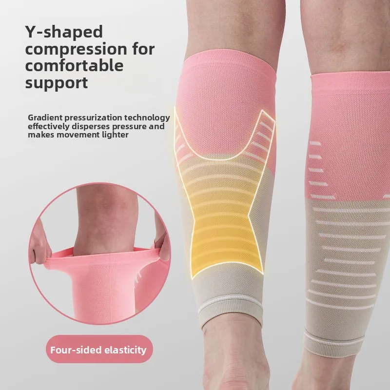 Running Marathon Calf Compression Sleeve Warm Knitted Sports Protection Socks Mountaineering Skipping Rope Cycling Layer Pressur