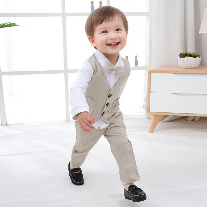 Boys Suit 2026 Spring and Summer New Childrens Clothes Boys Baby Foreign Style British Gentlemans Small Suit Two-piece Set