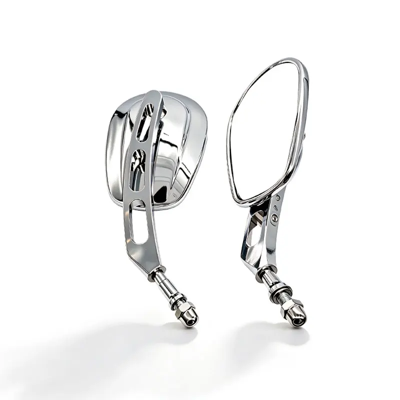 Für Harley-Davidson 883 1200 48 Motorrad Rückspiegel Glas Rückseitiger Spiegel Rechts Links 8MM Rückspiegel Schwarz/Chrom – Detail 10