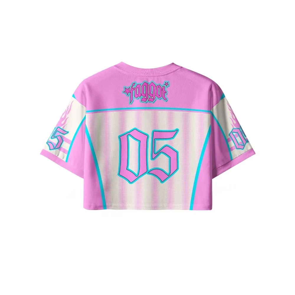 Trendige Y2K-Sportbekleidung, beliebte Mesh-Sportbekleidung, Sport-Crop-Tops, Fußballtrikots, Damen- und Herrenbekleidung, Partnerlook für die Familie – Detail 5