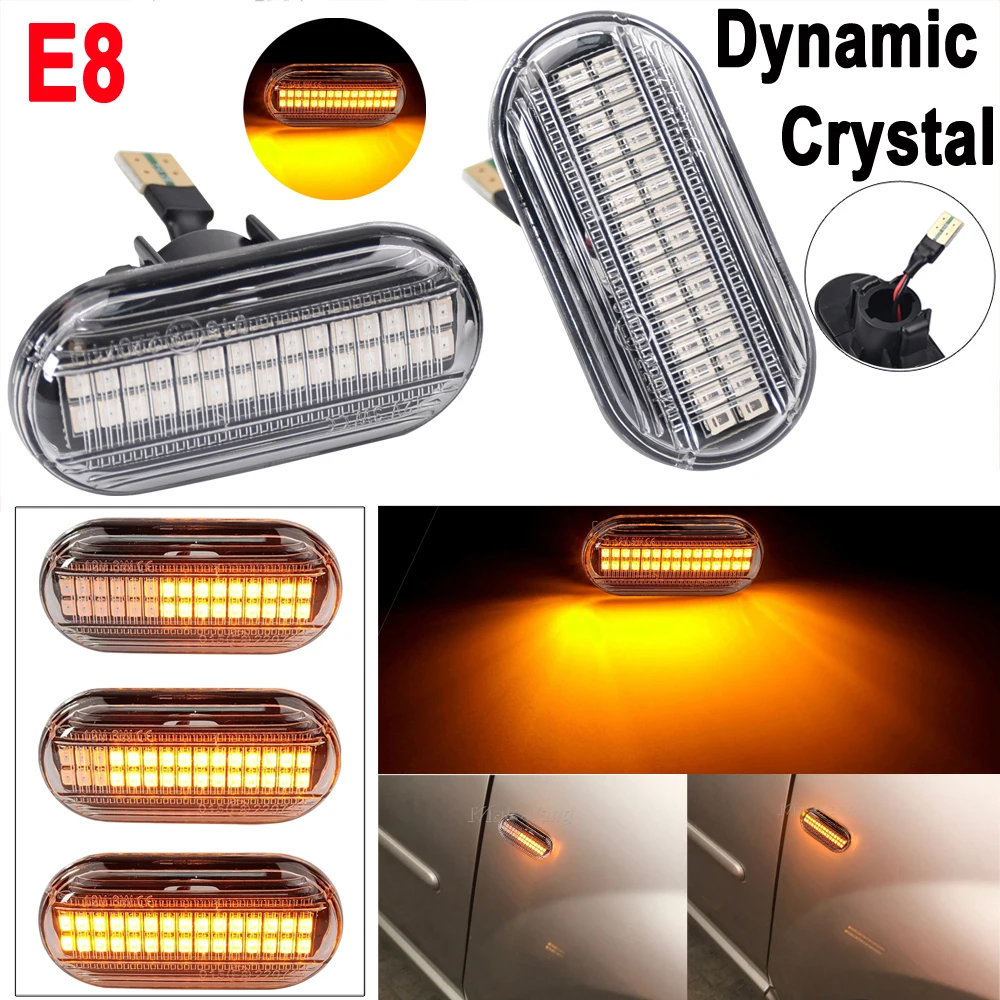 RZG Pair Of Clear Lens LED Side Indicator Repeater Lights – Fits Movano, Vivaro, Interstar, Primastar & More