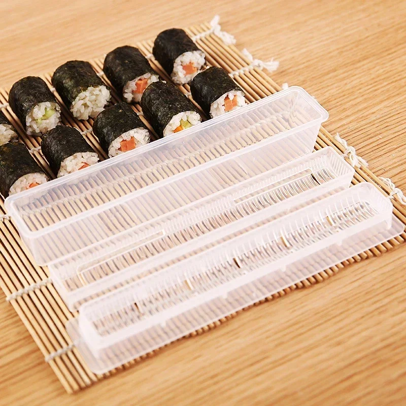 Quick Sushi Roll Maker Rectangular Rice Meat Ball Roller Mold Bento Press Japanese DIY Cylinder Sushi Mould Kitchen Gadget Tools