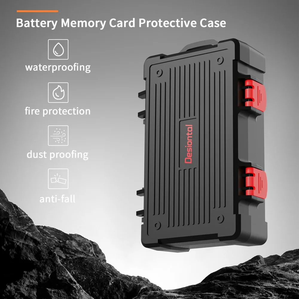 2 in 1 Memory Card Case Camera Battery Holder Micro Sd Storage Box Microsd Cards Device Computer Office Photo Studio Accessories