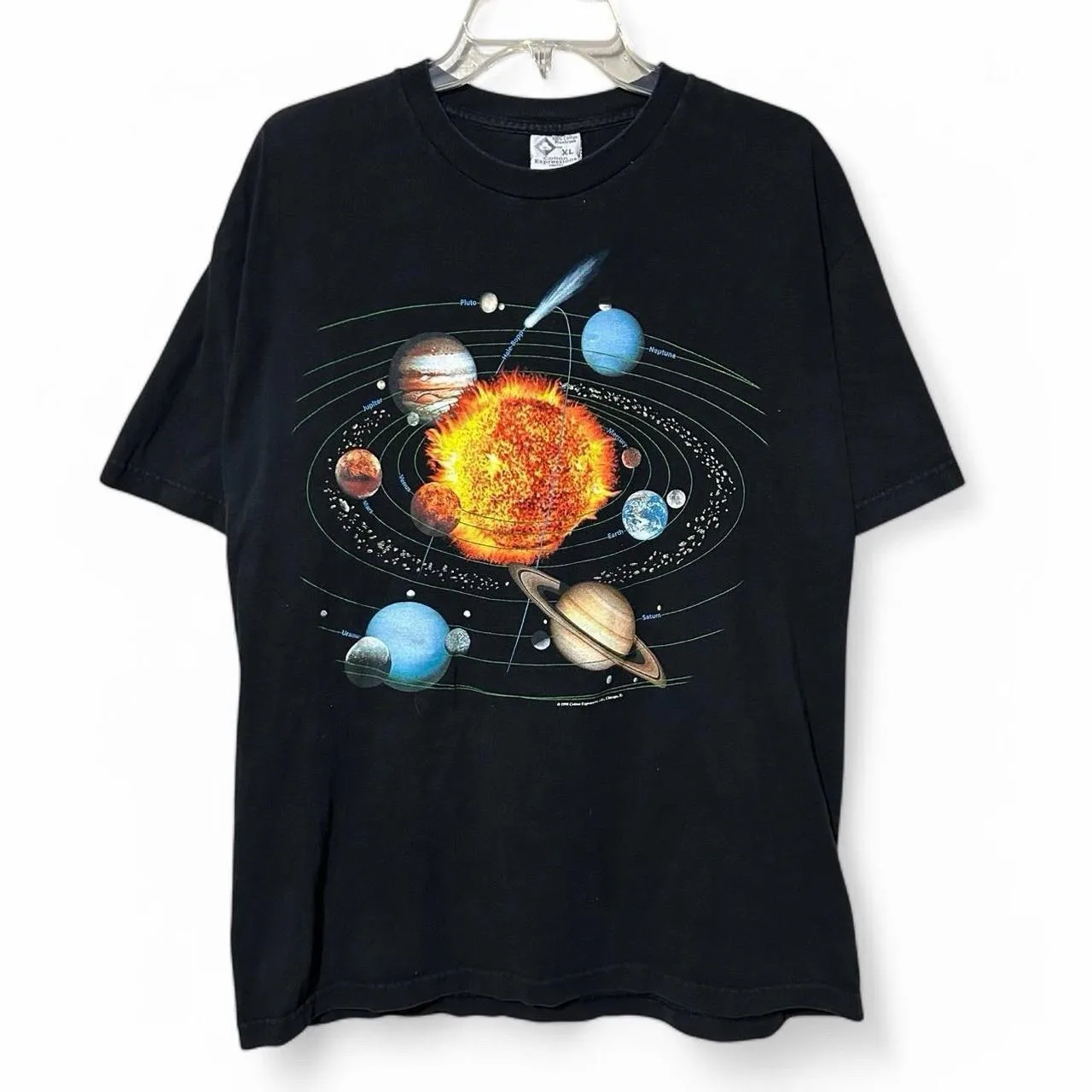 

Винтажная рубашка 90-х годов из хлопка с планетами солнечной системы