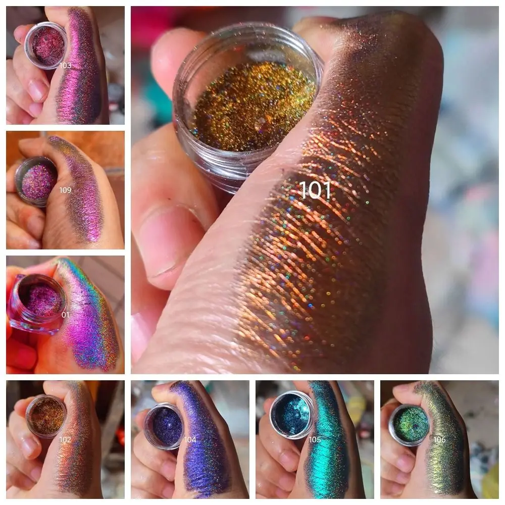 Brilhante Multichrome Sombra Pó, Glitter Color Shift, 0.2g