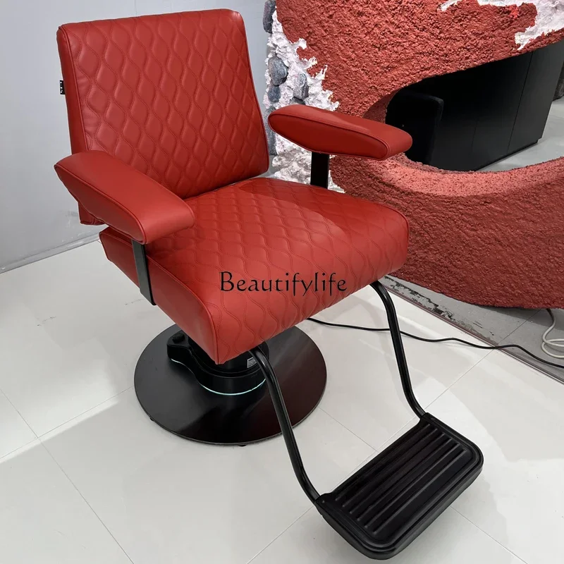 

Salon Chair for Hair Salon Lifting Hair Cutting High-Grade Perm Dyed Leather Barber Chair