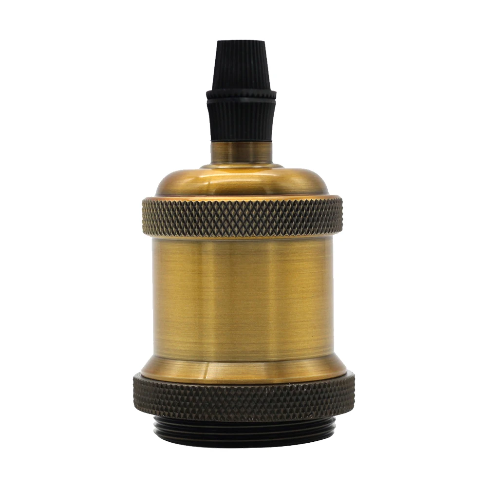 

Aluminum E27 Lamp Base Socket Holder Matte Finish Screw Terminal Retro Style Decorative Easy Installation Replacement Part Lamp