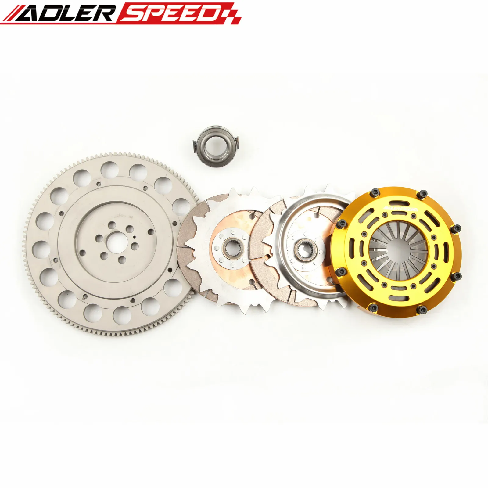 ADLERSPEED ADLERSPEED RACING CLUTCH TWIN DISC MEDIUM FOR 89-1999 NISSAN 240SX 2.4L BASE LE SE KA24DE KA24E